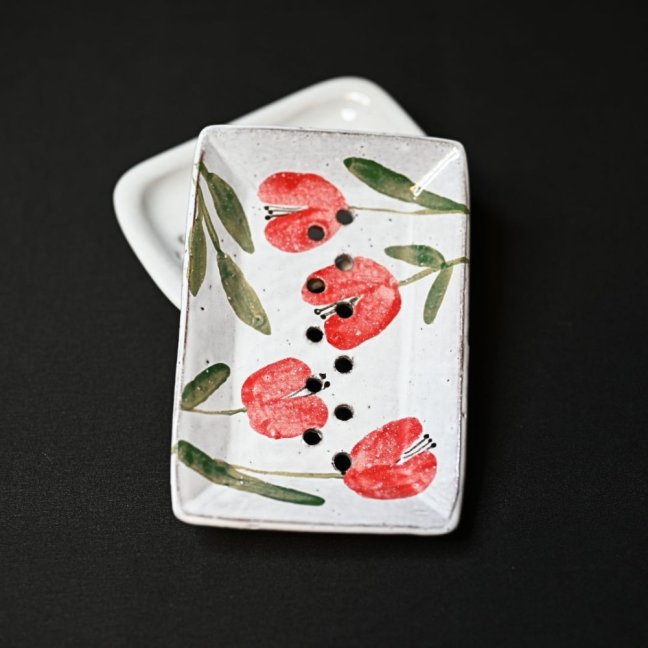 MÝDLENKA - Osoblažená - Vzor mýdlenky: Červené tulipány